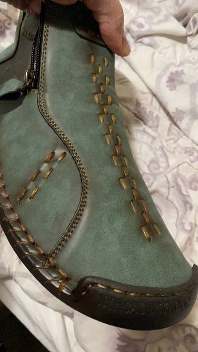 Men's Handmade Zipper Boots - Casual - Temu