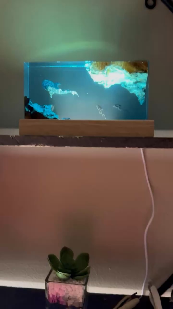 1pc whale resin lamp handmade home decor bedside lamp unique resin lighting for bedside table nightstand decorations for bedroom best gift for everyone