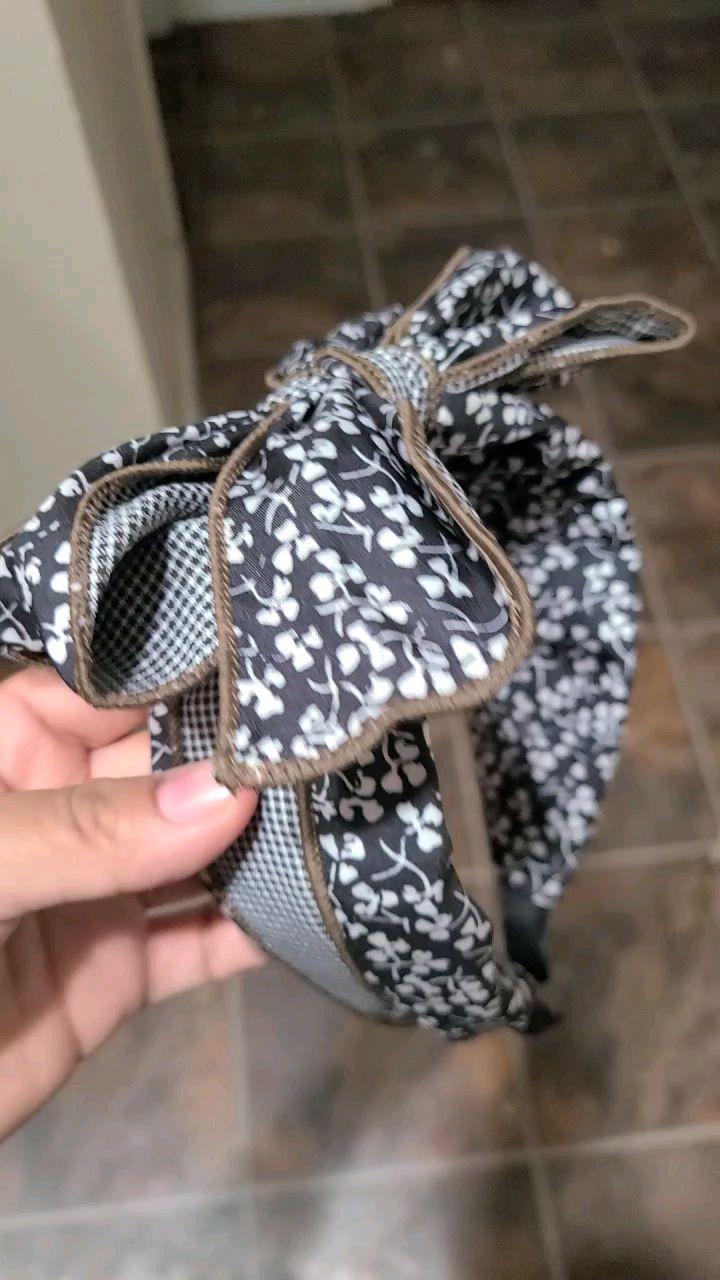 1pc wide pu leather bow headband pu floral fabric mixed bow hair bands fashion vintage bow knot headbands for girls and women
