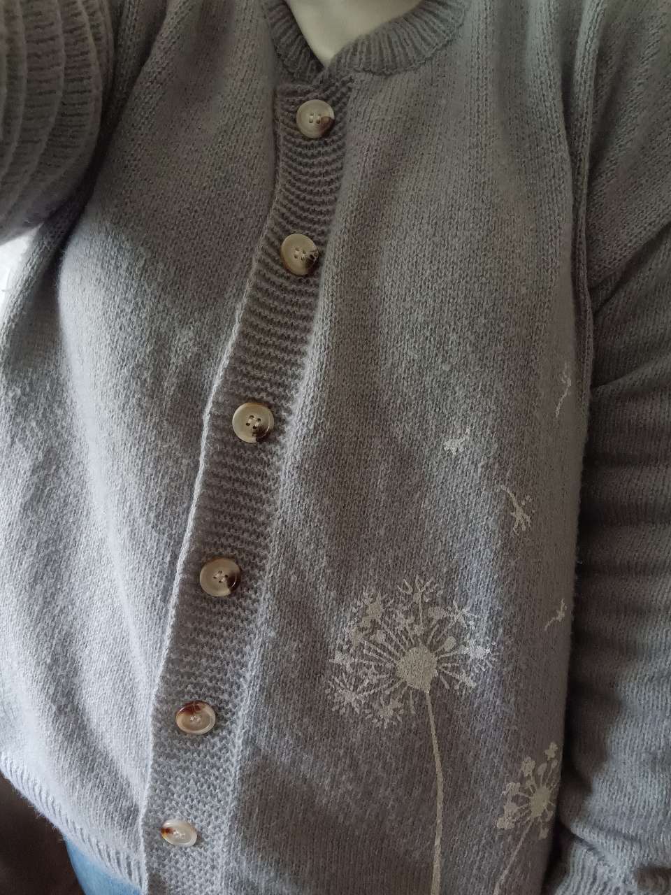 Dandelion Pattern Button Up Cardigan Casual Long Sleeve - Temu